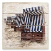Houten Wanddecoratie Strandstoelen 