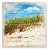 Holzbild Ostsee Dünenlandschaft - 40x41,5 cm 