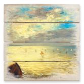 Holzbild Delacroix - Das Meer - 40x41,5 cm 