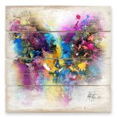 Holzbild Fedrau - Lilaliebe - 40x41,5 cm 