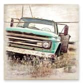 Holzbild American rusted Truck - 40x41,5 cm 