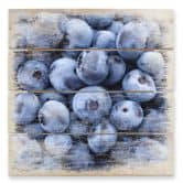 Holzbild Blaubeeren - 40x41,5 cm 