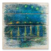 Holzbild van Gogh - Sternennacht 1888 - 40x41,5 cm 