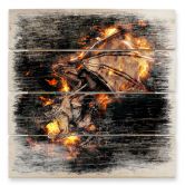 Holzbild Fireflight - 40x41,5 cm 