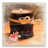 Holzbild Wellness Candle - 40x41,5 cm 