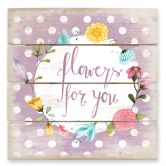 Holzbild Loske - Flowers for you - 40x41,5 cm 