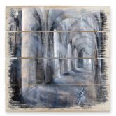 Holzbild Schmucker - Licht und Schatten - 40x41,5 cm 