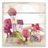 Holzbild Blanz - Die Dorfkirche - 40x41,5 cm 