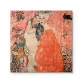 Tableau sur bois Klimt - Les Amies - Carré 