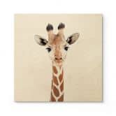 Holzbild Baby Giraffe - Sisi & Seb - Quadratisch 