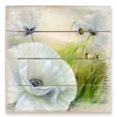 Wooden Wall Art Schmucker - White Flower 