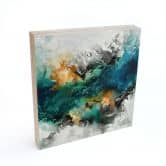 Wood Print to put up - Shapes and structure - Fedrau - 15x15 cm 