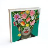 Tableau sur bois à poser - Frida Floral - Frida Floral Studio - 15x15 cm 