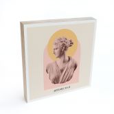 Holzbild zum Hinstellen - Statue der Göttin Artemis - Grace Digital Art - 15x15 cm 
