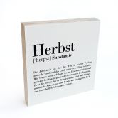 Holzbild zum Hinstellen - Grammatik - Herbst - 15x15 cm 