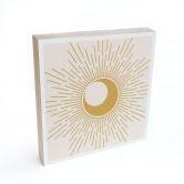 Billede af træ til at sætte op - Gyldne solstråler - KsanaKalpa - 15x15 cm 