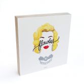 Wood Print to put up - Tohmé - Flawless Marilyn - 15x15 cm 