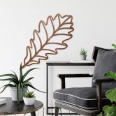 Holzdeko Mahagoni - Blatt - Eiche geschwungen 