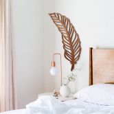 Houten Wanddecoratie Mahoniefineer Veer 