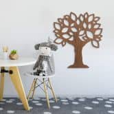 Holzkunst Mahagoni - Baum mit Blättern 