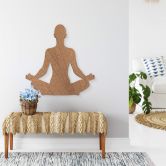 Houten Wanddecoratie Mahoniefineer Yoga Pose 01 