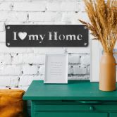 MDF - Holzdeko I love my home 