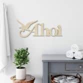 Holzdeko Pappel - Ahoi mit Möwe 