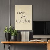 Décoration en bois - Find me outside - Placage dde peuplier 