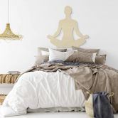 Holzdeko Pappel - Yoga Pose sitzend 01 