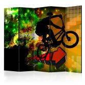 Paravent, Raumteiler freistehend, Trennwand - Fahrrad Tricks , 5-teilig - 225x172 cm 