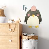 Muursticker Loske P is van Pinguin 