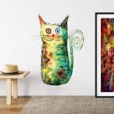 Muursticker Hagenmeyer – Crazy Cat 