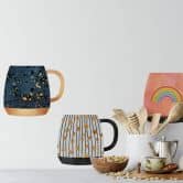 Muursticker Fredriksson - Zon, Maan en Sterren Koffiekopjes 
