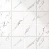 Tile stickers marble look, white-grey - Furniture foil, kitchen splashback, bathroom foil 