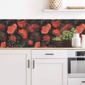 Küchenrückwand UN Designs - Rote Blüten 