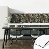 Keukenachterwand jungle met papegaaien nachtgroen - Bloomery Decor 