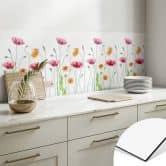 Küchenrückwand Blumen - Bunte Mohnblumen - Disher 