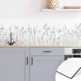 Küchenrückwand Feldblumen Illustration 