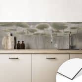 Keukenachterwand met lotusbloemen en zwaan in water in grijs - Ms Tiff 