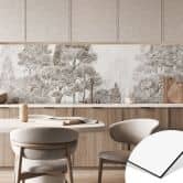 Küchenrückwand Wald mit Waldlandschaft in Beige - Ms Tiff 