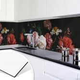 Küchenrückwand de Heem - Stillleben mit Blumen in  einer Glasvase 