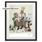 Exklusive Edition: handsigniert und limitiert - Fine Art Poster mit Passepartout im Rahmen - Wo bleibt Mama denn (1960) - Kurt Ard - 40x50 cm 