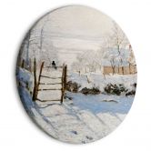 Rundes Leinwandbild Monet - Die Elster- Ø 80 cm 