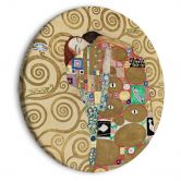 Rundes Leinwandbild Klimt - Die Erfüllung 