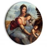 Rundes Leinwandbild Da Vinci - Anna selbdritt 