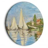 Rundes Leinwandbild Monet - Regatta bei  Argenteuil 