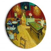 Rundes Leinwandbild van Gogh - Das Nachtcafé 