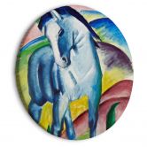 Rundes Leinwandbild Marc - Blaues Pferd 