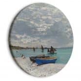 Rundes Leinwandbild Monet - Sainte-Adresse Strand 
