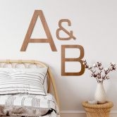 Houten Letters Mahoniefineer Eurostile 